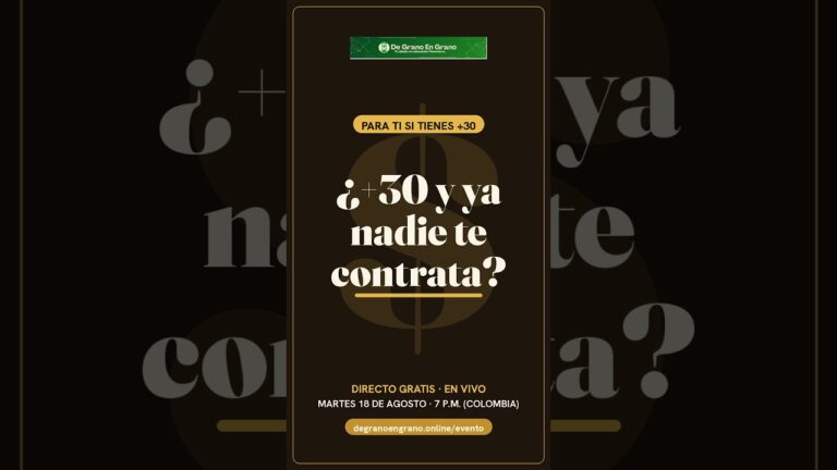 Si tienes +30 y sientes que ya nadie te contrata, mira esto