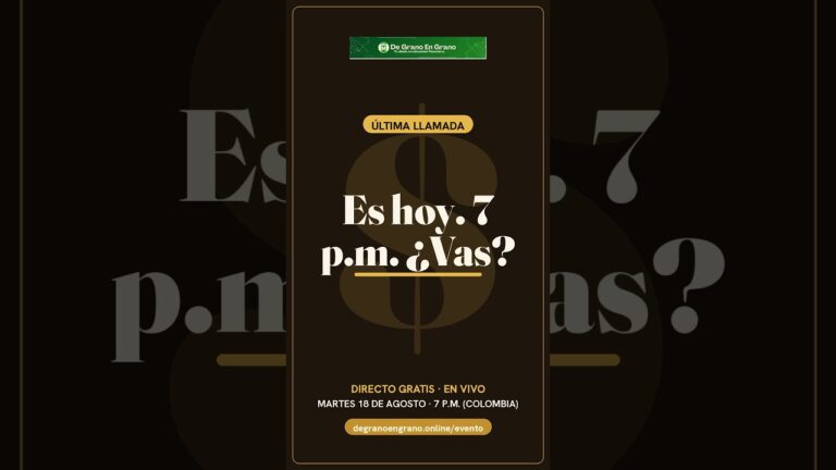Última llamada: el directo gratis es hoy a las 7 p.m.